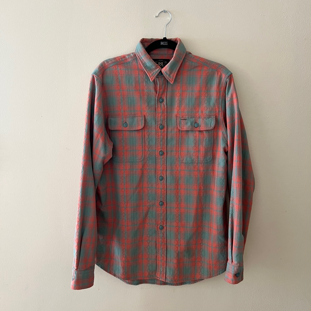 Ralph Lauren Red And Gray Plaid Casual Shirt